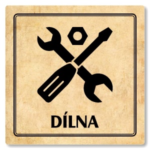 Dílna, 80x80mm, pergamen, Utah